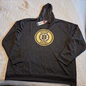 Boston Bruins men's 4XL black hoodie, long sleeve, 1 sleeve, 1 pouch pocket New